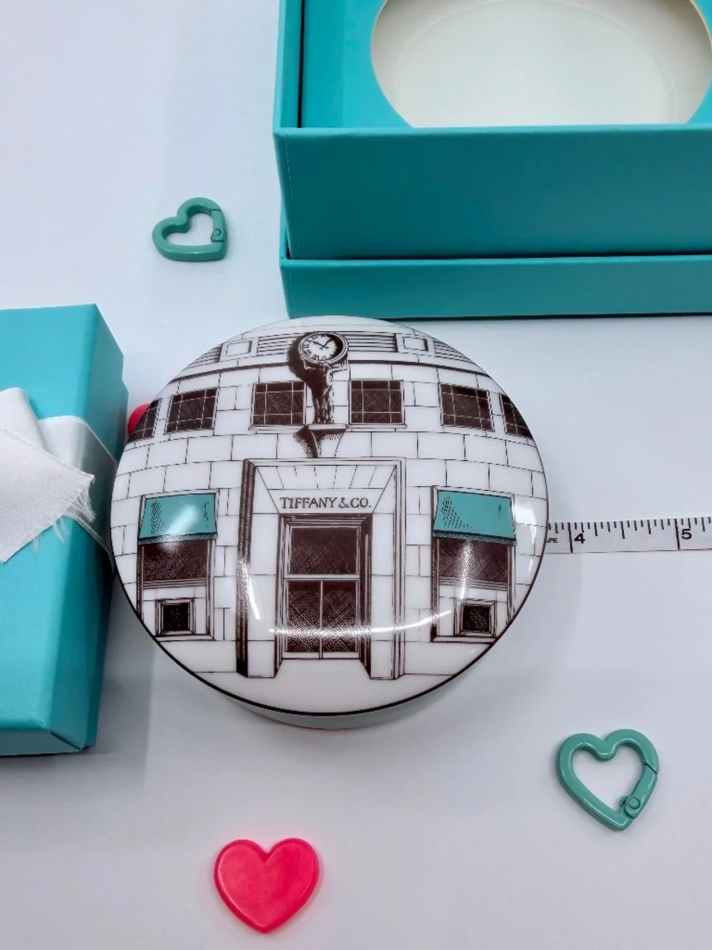 NEW RARE Tiffany & Co. Flagship Facade Trinket Round Porcelain Box